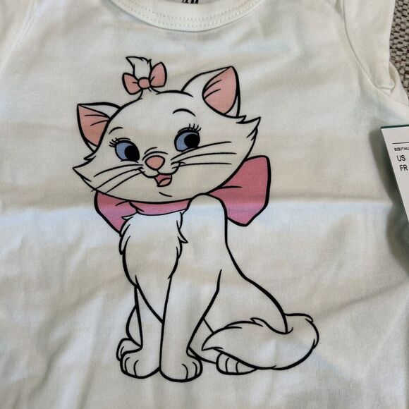 H&M Girls Infant Set Marie Aristocrat Cat Pink White and Socks 2-4 Months NEW - Picture 8 of 9